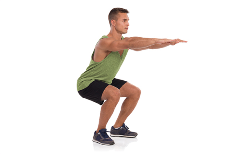 squat cho co bung