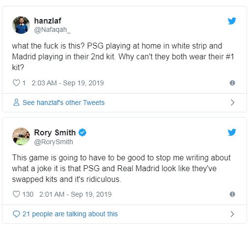psg va real madrid gay phan no tren twitter