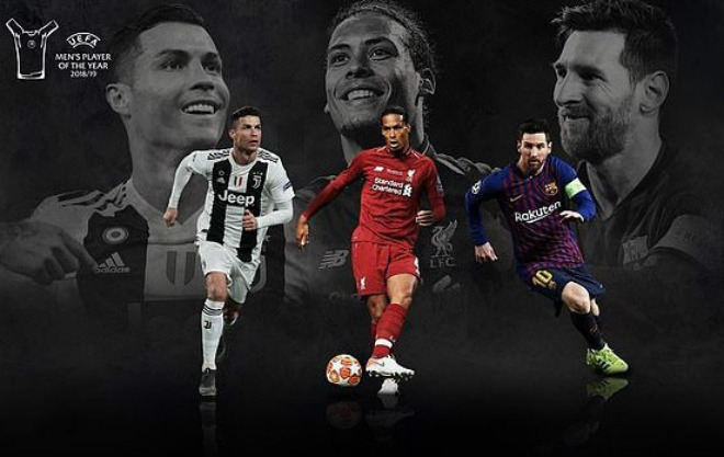 ronaldo, virgil van dijk, messi