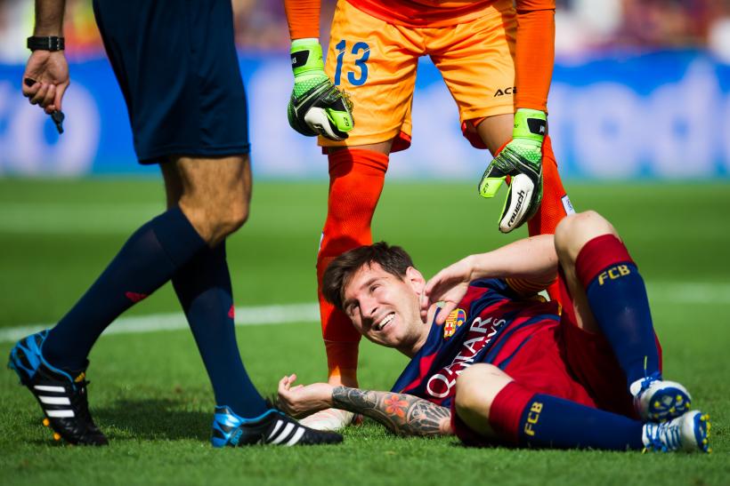 messi chấn thương dây chằng