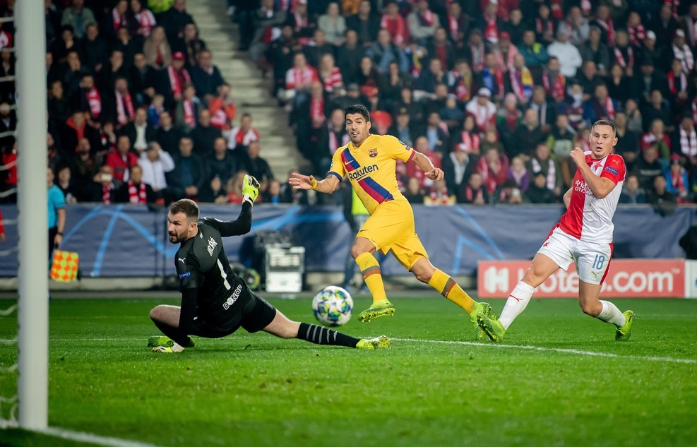Slavia Prague vs Barca, kết quả Slavia Prague vs Barca, kết quả champions League, sao Barca, sao Barca lập kỉ lục