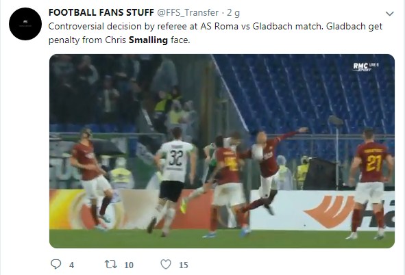 Smalling, Roma vs M'Gladbach, kết quả Roma vs Gladbach, europa league, kết quả europa league