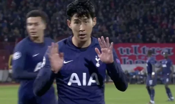Son Heung-min, Son Heung-min phạm lỗi, chấn thương của Andre Gomes, Andre Gomes, sao đỏ Belgrade vs Tottenham, Champions League