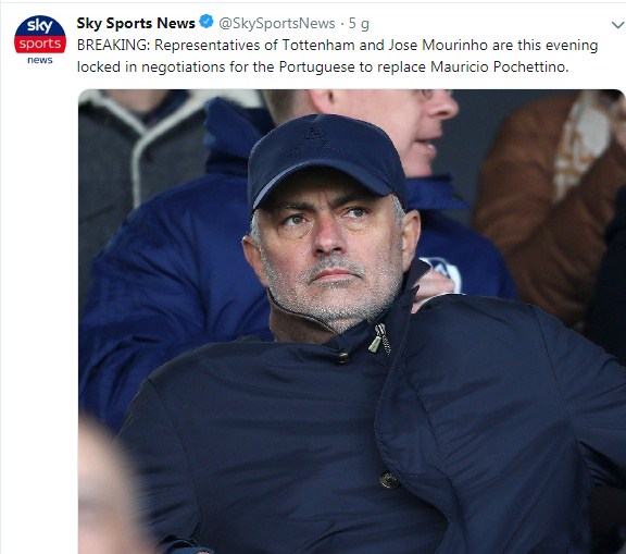 Tottenham, Pochettino, Mourinho, Tottenham sa thải HLV, HLV mới của Tottenham, Ngoại hạng Anh, Premier League 