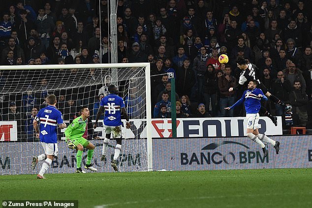 Ronaldo, Ronaldo lập siêu phẩm, Ronaldo bật cao 2,56m, Ronaldo đánh đầu, kết quả Sampdoria vs Juventus