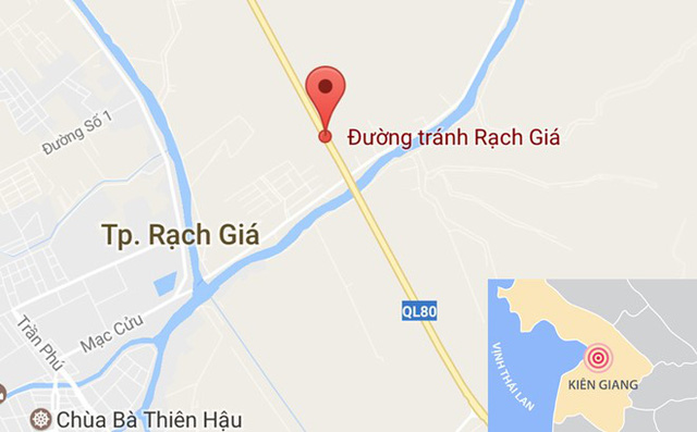 Khu vực xảy ra sự cố