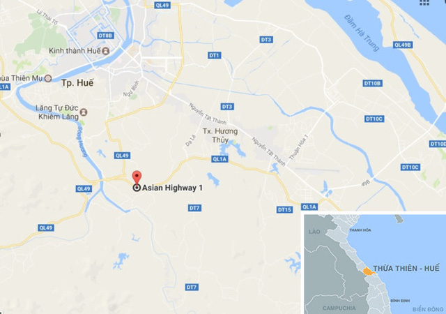 Vị trí xảy ra vụ việc