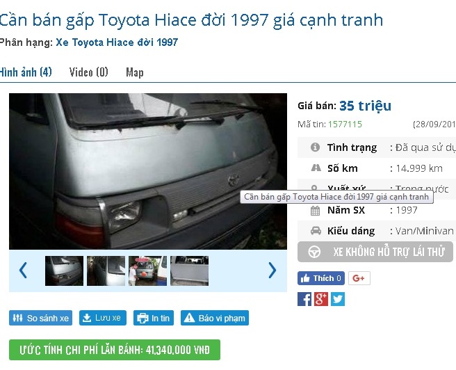 Một mẫu xe giá chỉ 35 triệu đồng. 