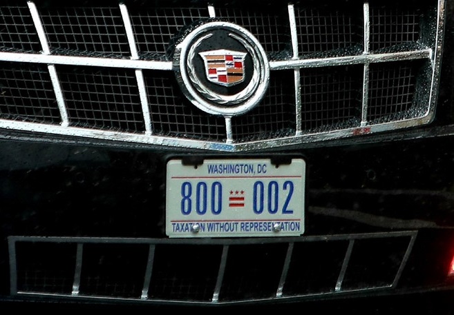Khẩu hiệu Taxation Without Representation trên biển số The Beast ở Đà Nẵng. Khẩu hiệu Taxation Without Representation trên biển số The Beast ở Đà Nẵng.