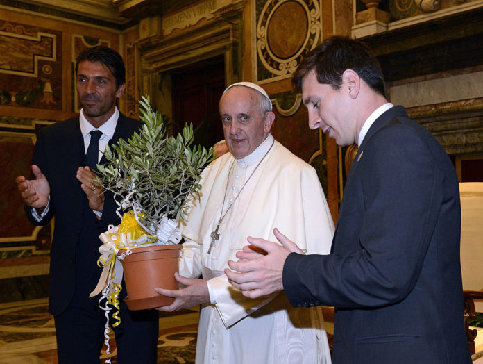 messi, giáo hoàng francis, barcelona, barca, messi barca