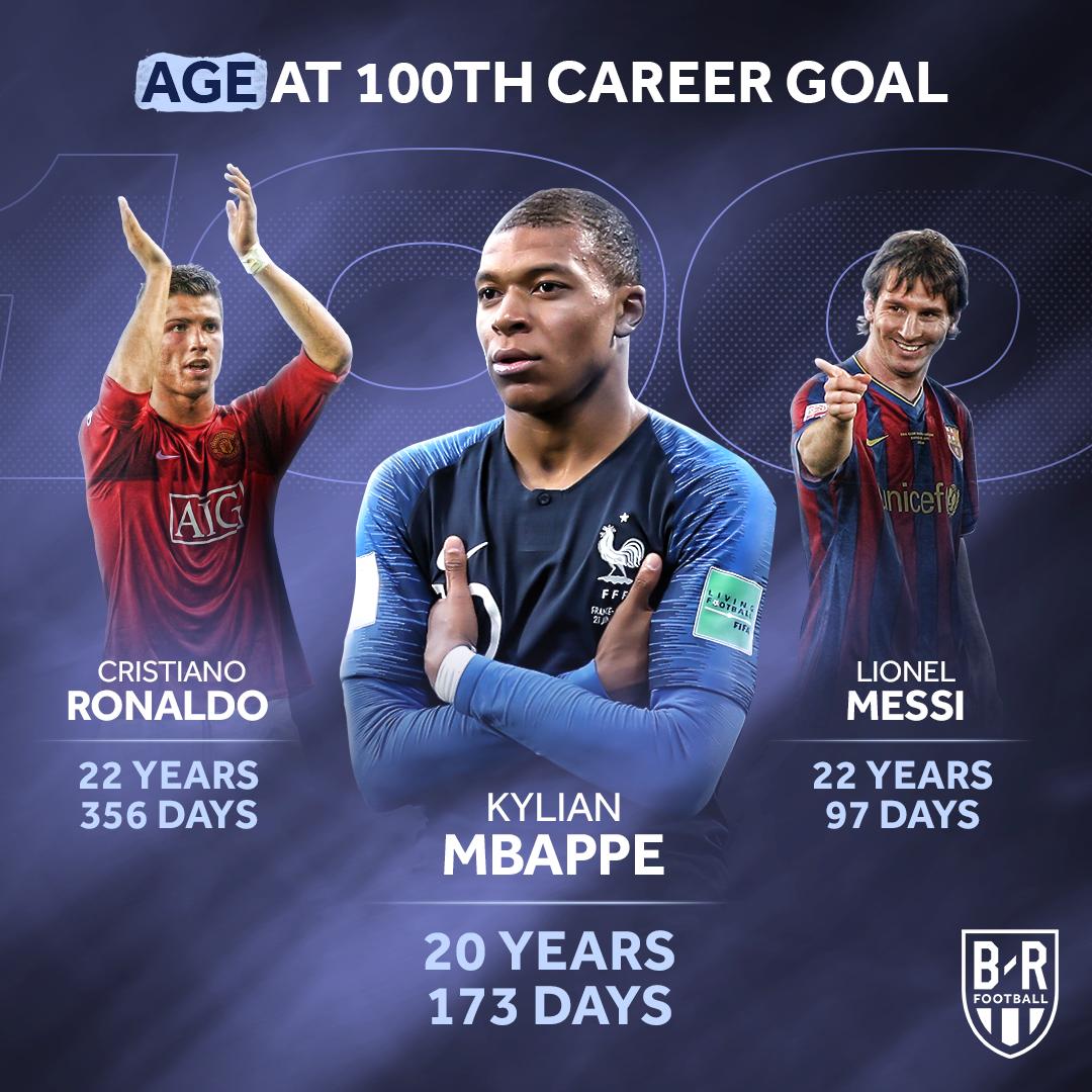 mbappe, ronaldo, messi, Mbappe ronaldo messi, Mbappe ghi 100 bàn, psg, pháp, barca, barcelona, real madrid, juventus, mu, man utd, man united