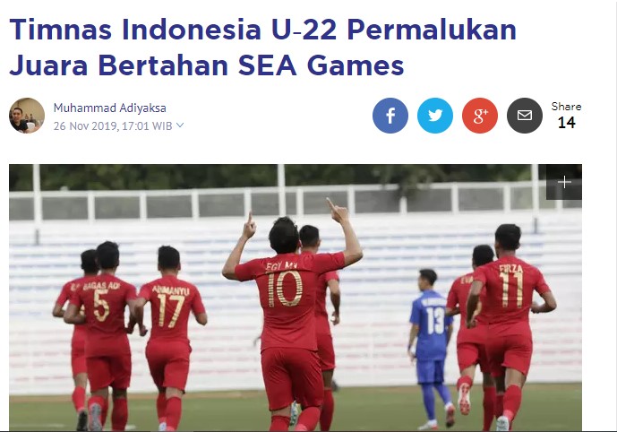 U22 Thai Lan 0-2 U22 Indonesia SEA Games 30