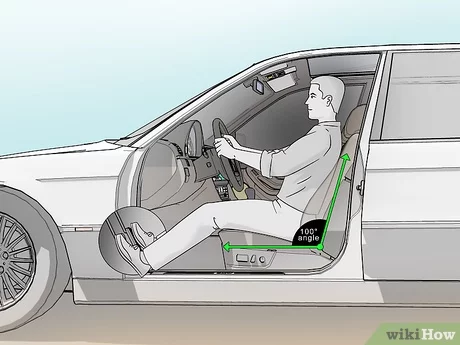 Điều chỉnh tựa lưng nghiêng góc khoảng 100 độ giúp giảm áp lực lên lưng dưới