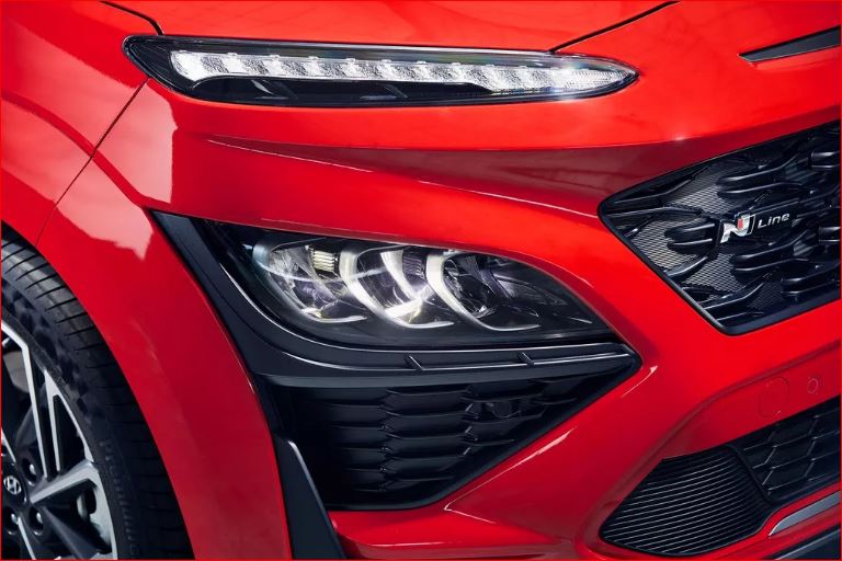 Cụm đèn trước dạng LED trên Hyundai Kona 2021