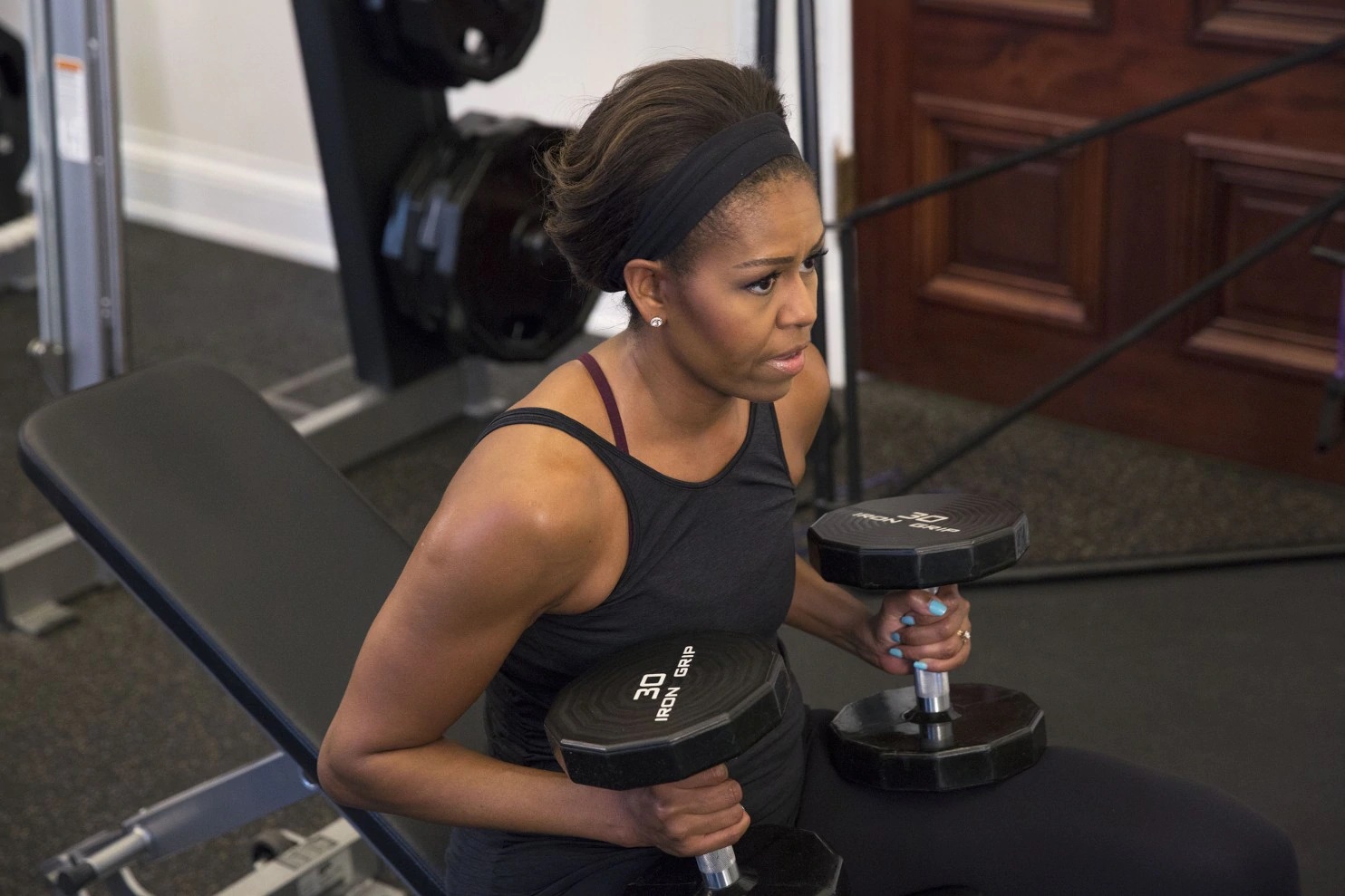 Michelle Obama, gym trainning, gym movation