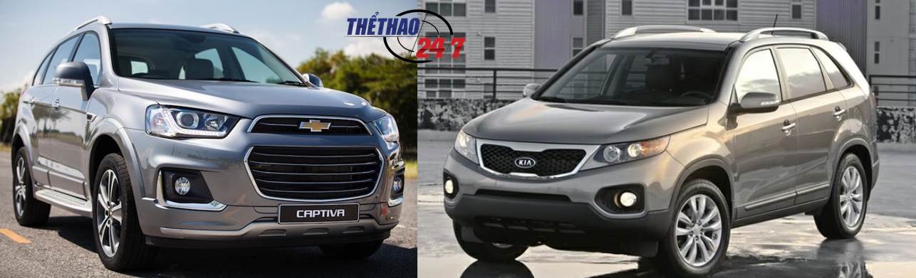 So sánh Chevrolet Captiva Revv và Kia Sorento
