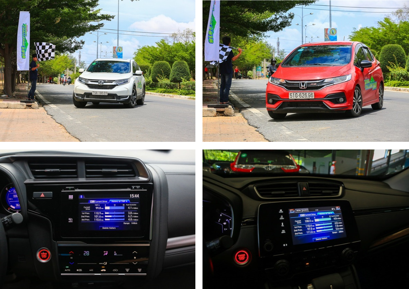 Honda Fuel Challenge 2018, Thử thách nhiên liệu cùng Honda, mức tiêu thụ nhiên liệu Honda CR-V, mức tiêu thụ nhiên liệu Honda Jazz