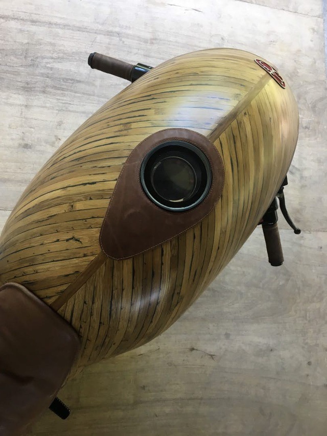 moto chạy điện được làm bằng tre,  Green Falcon, moto chạy điện