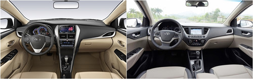 So sánh nội thất xe Toyota Vios và Hyundai Accent 2020