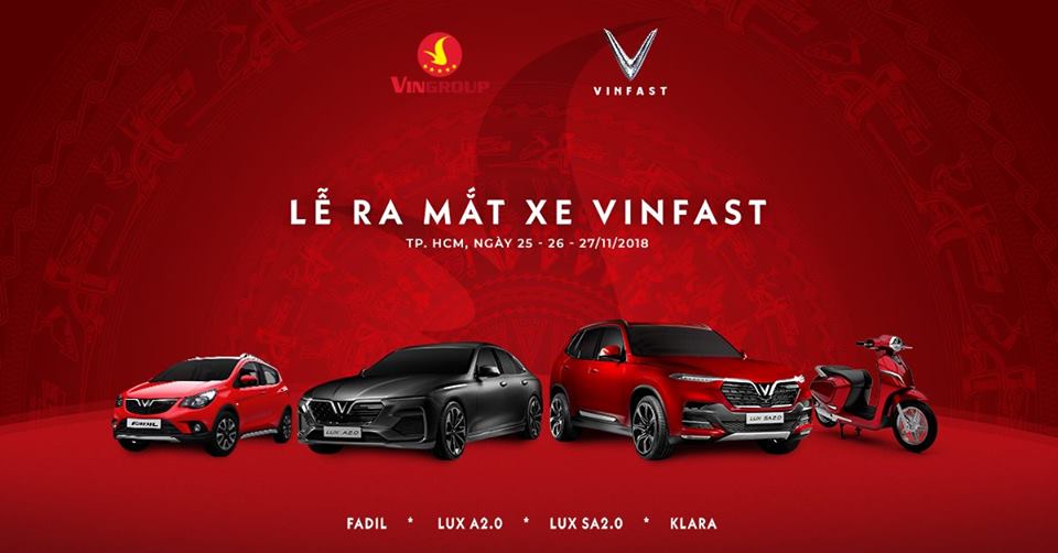 VinFast, Ra mắt xe VinFast, giá xe VinFast, VinFast LUX, VinFast Fadil, VinFast Klara