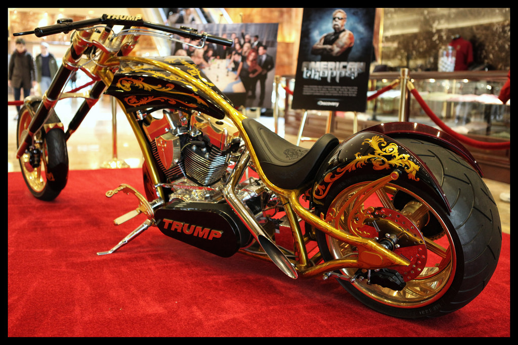 Xe của Tổng Thống, xe của Donald Trump, xe độc đáo, moto mạ vàng, chopper của Trump, xe của Trump