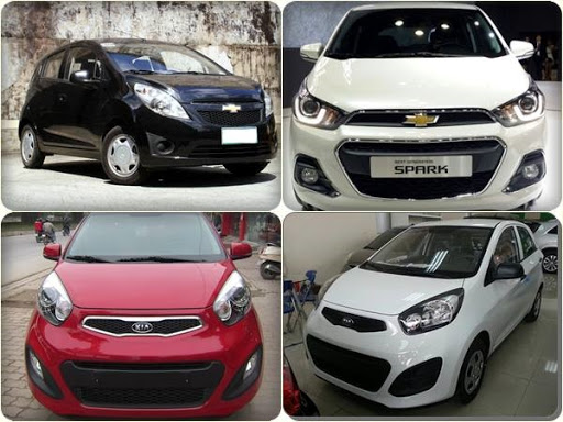 Ngoại thất Chevrolet Spark và Kia Morning