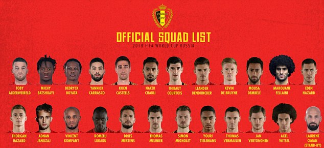 World Cup 2018, Bỉ, Roberto Martinez, Vincent Kompany, Kevin De Buyne, Hazard, Lukaku, Chelsea, Manchester City, Manchester United