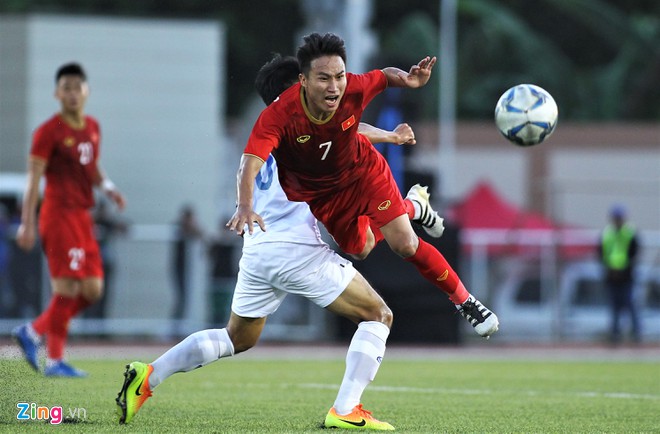 sea games 30, sea games 2019, u22 việt nam, u22 lào, triệu việt hưng, Kittisak Phomvongsa