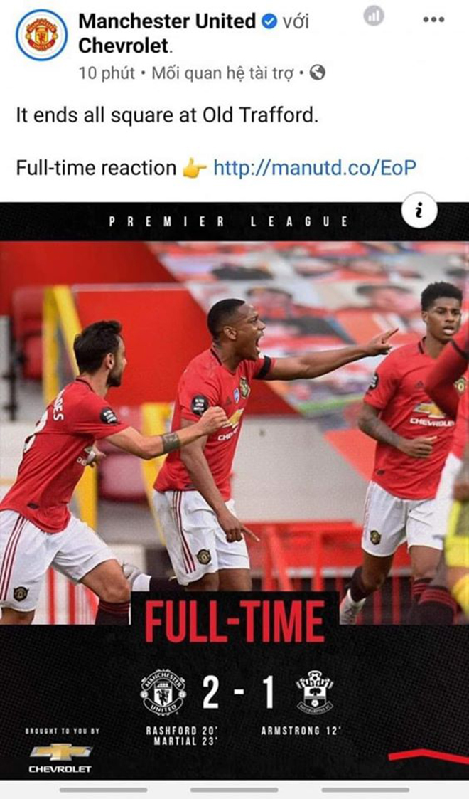 Manchester United, Southampton