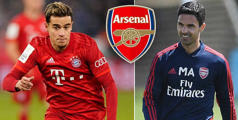 Chuyển nhượng Arsenal, Coutinho, Arsenal, Bayern Munich, Champions League, Cúp C1