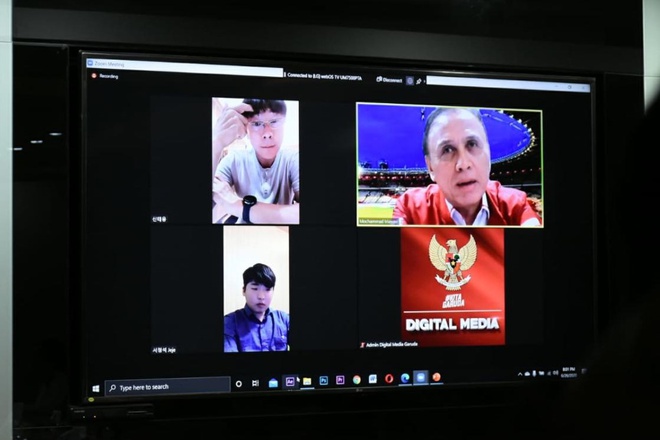 PSSI hop truc tuyen voi Shin Tae Yong
