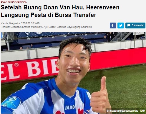 Bao Indonesia mia mai Doan Van Hau