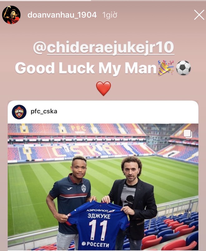 ejuke chuyen toi thi dau cho CSKA Moscow