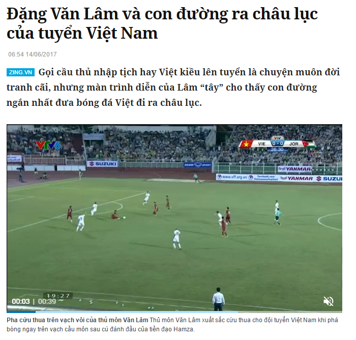 Văn Lâm là tiêu điểm của báo chí Việt ngày hôm nay 14/6 Văn Lâm, Việt Nam vs Jordan, ĐTQG Việt Nam, Đặng Văn Lâm, Aisan Cup 2019