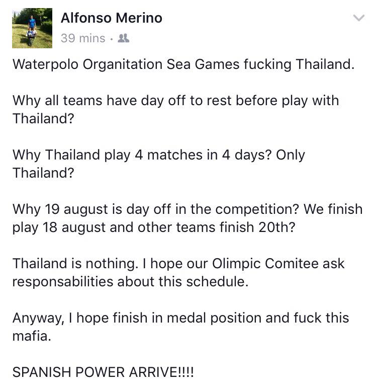 SEA Games 29, Thái Lan, Malaysia, trò hề Malaysia, bóng nước, water polo