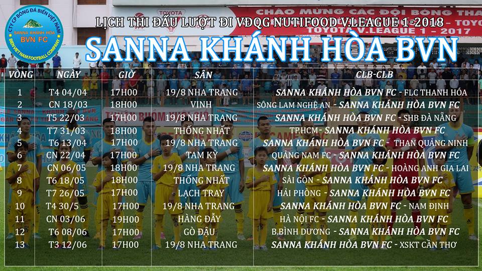 Sanna Khánh Hòa, V-League 2018, 