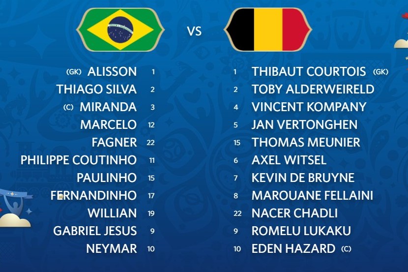 Trực tiếp Brazil vs Bỉ, trực tiếp wc, Brazil vs Bỉ, xem Brazil vs Bỉ
