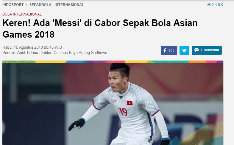 ASIAD 2018, U23 Việt Nam, U23 Việt Nam, Quang Hải