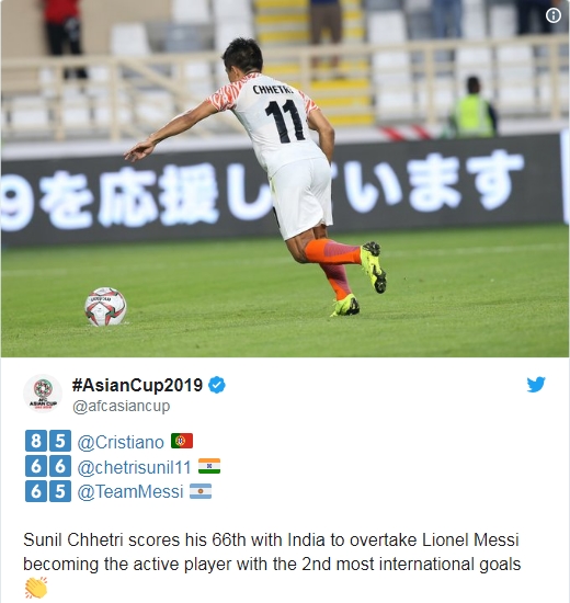 Sunil Chhetri, Ấn Độ vs Thái Lan, Thái Lan